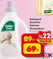 BEBELAND SENSİTİVE ÇAMAŞIR YUMUŞATICISI 1,5 L fiyat ve kampanya bilgisi